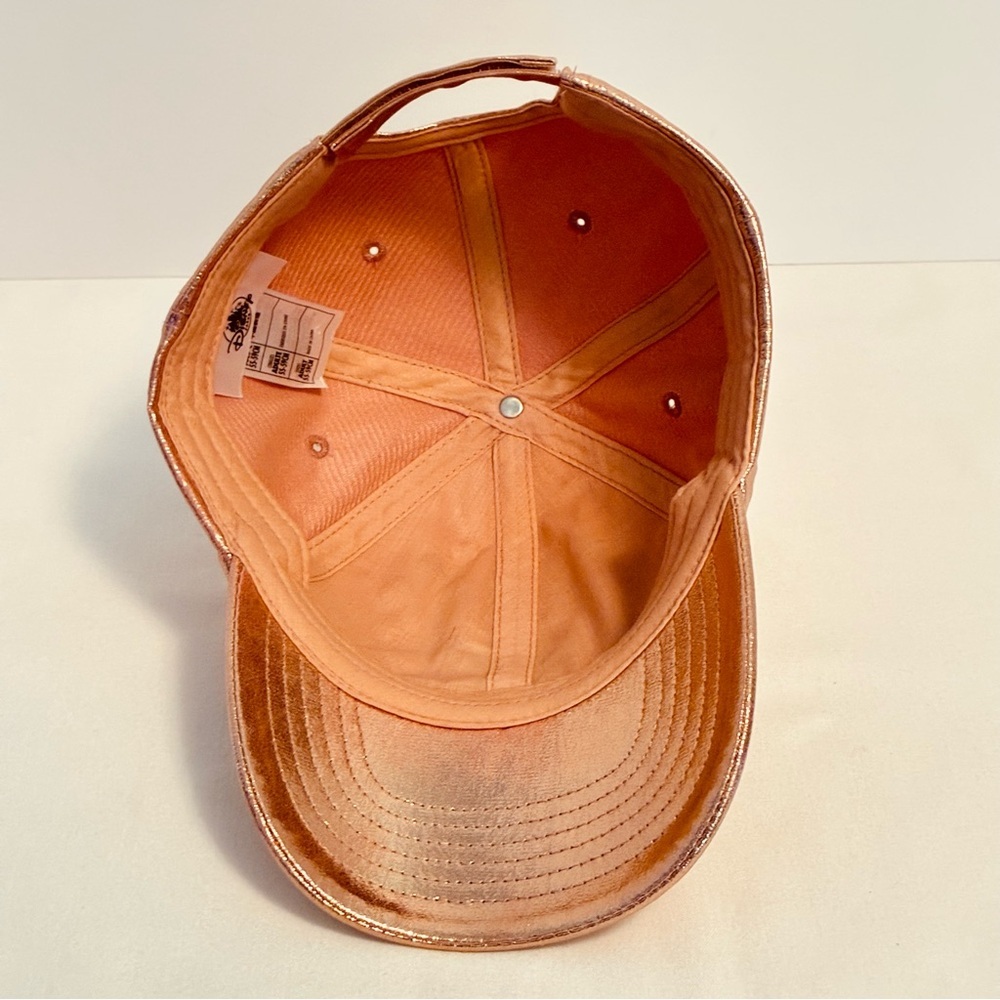 Disney Parks Mickey Mouse Rose Gold Sequin Baseball Cap Adult Size - Picture 7 of 9